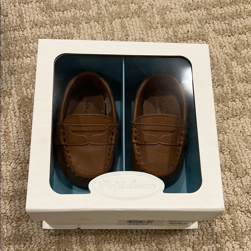 Ralph Lauren Brown Dress Shoes Slip-On Design